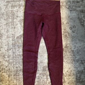 Maroon High-Waisted Leggings